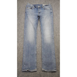 ALLSAINTS CIGARETTE JEANS MEN'S W32 L30 BLUE SLIM STRETCH WHISKEERED EUC